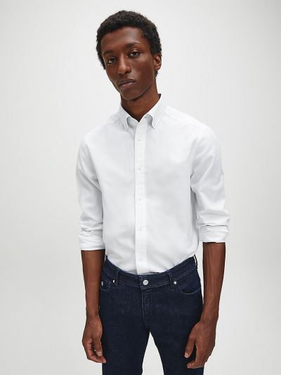 Calvin Klein Ruhák HU880727 | Calvin Klein Oxford Cotton Férfi Ing Fehér
